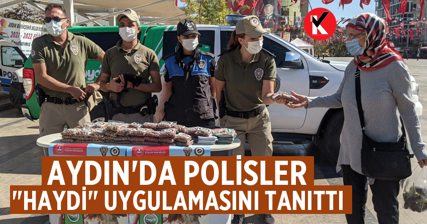 Aydın'da polisler "haydi" uygulamasını tanıttı