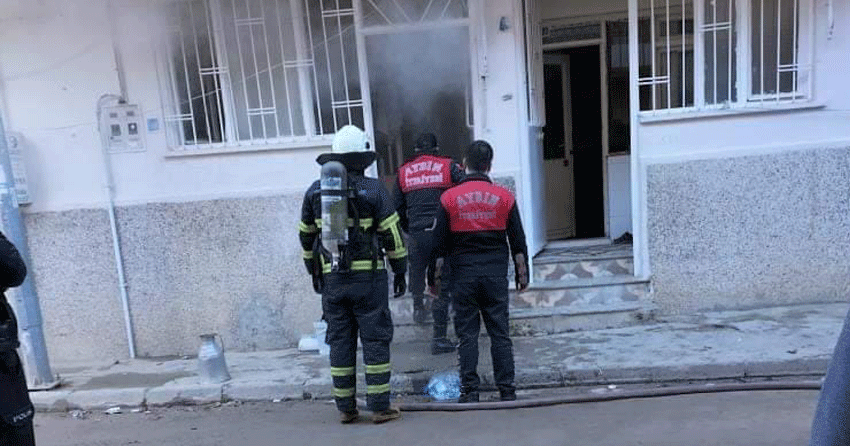 Aydın’da 2 çocuğun bulunduğu evde yangın